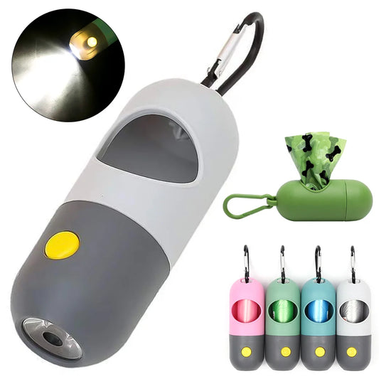 Led Light Pet Waste Bag Dispenser for Dogs Cats Dog Poop Scooper Bags Waste Bags Holder Dispensers Pet Clean Accessories